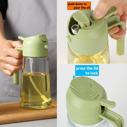 500ml Portable Glass Sprayer Oil Dispenser